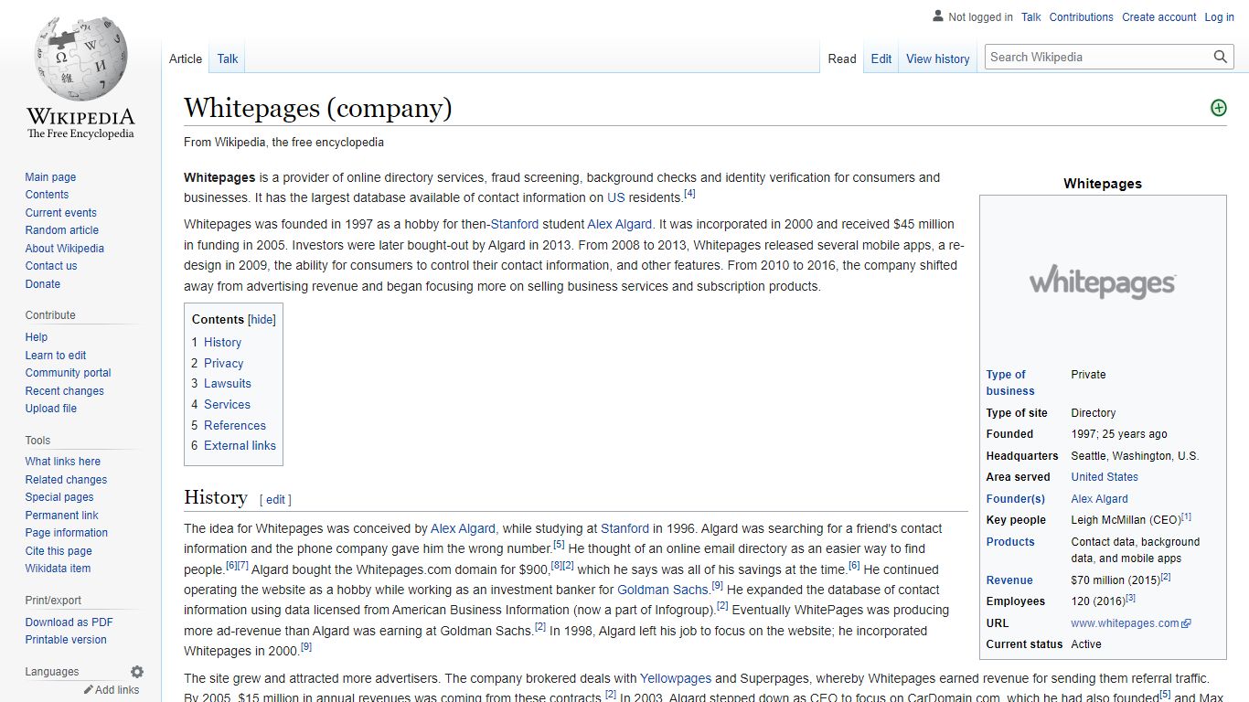 Whitepages (company) - Wikipedia